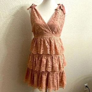 Bardot Tierred Lace Dress